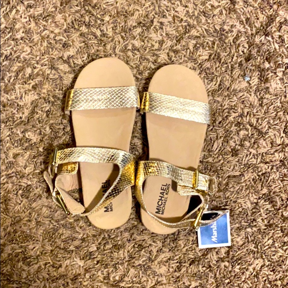 Michael Kors gold sandals. Size 5
